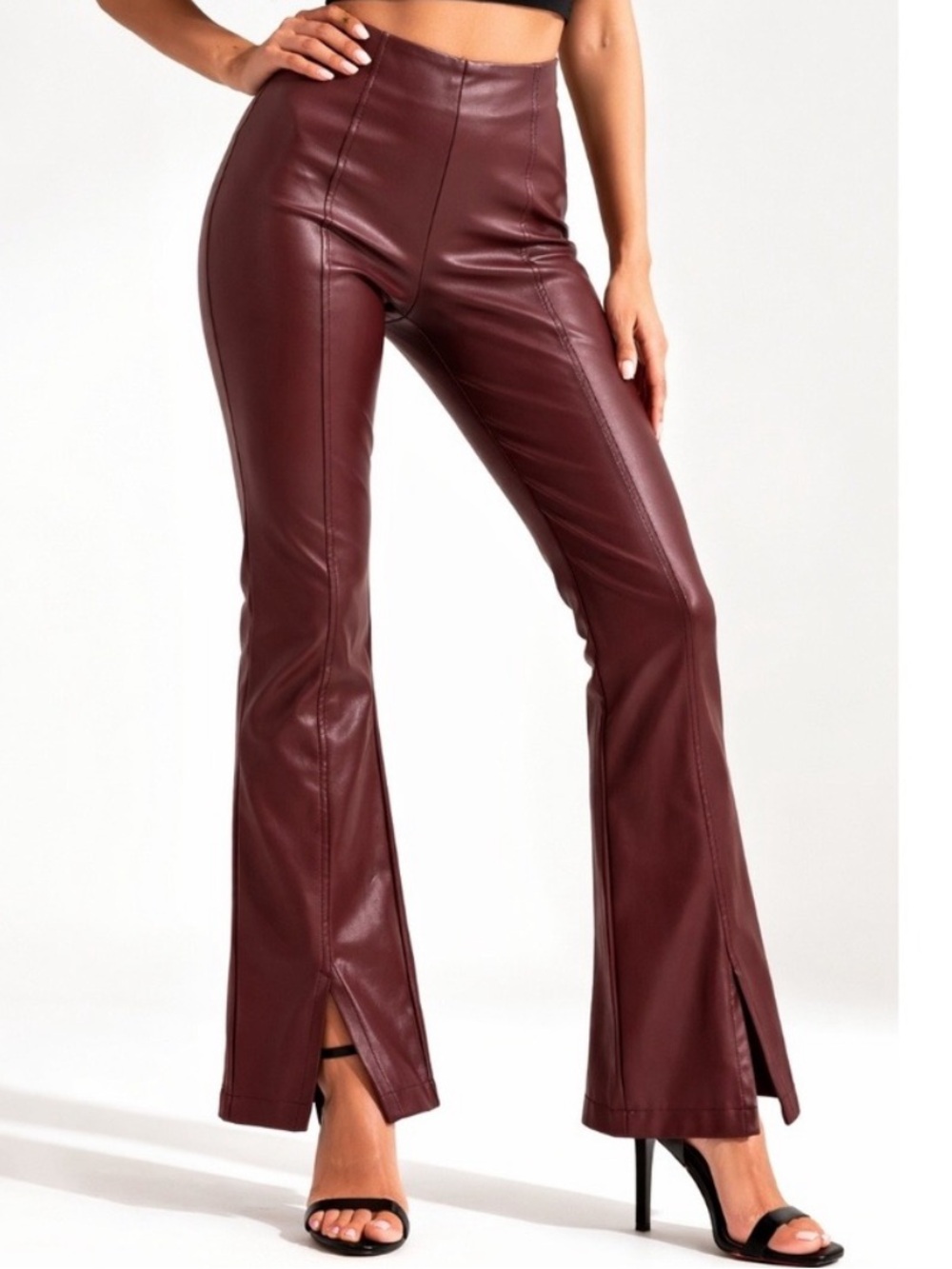 faux leather pants